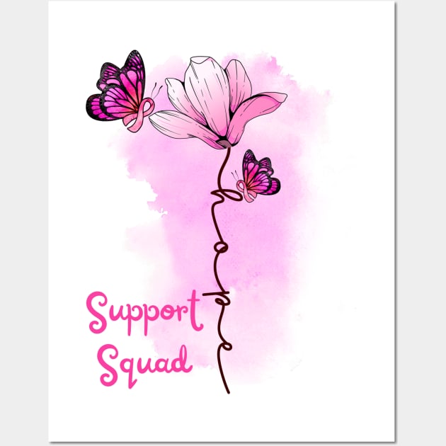 Support Squad Breast Cancer Awareness Wall Art by Myartstor 